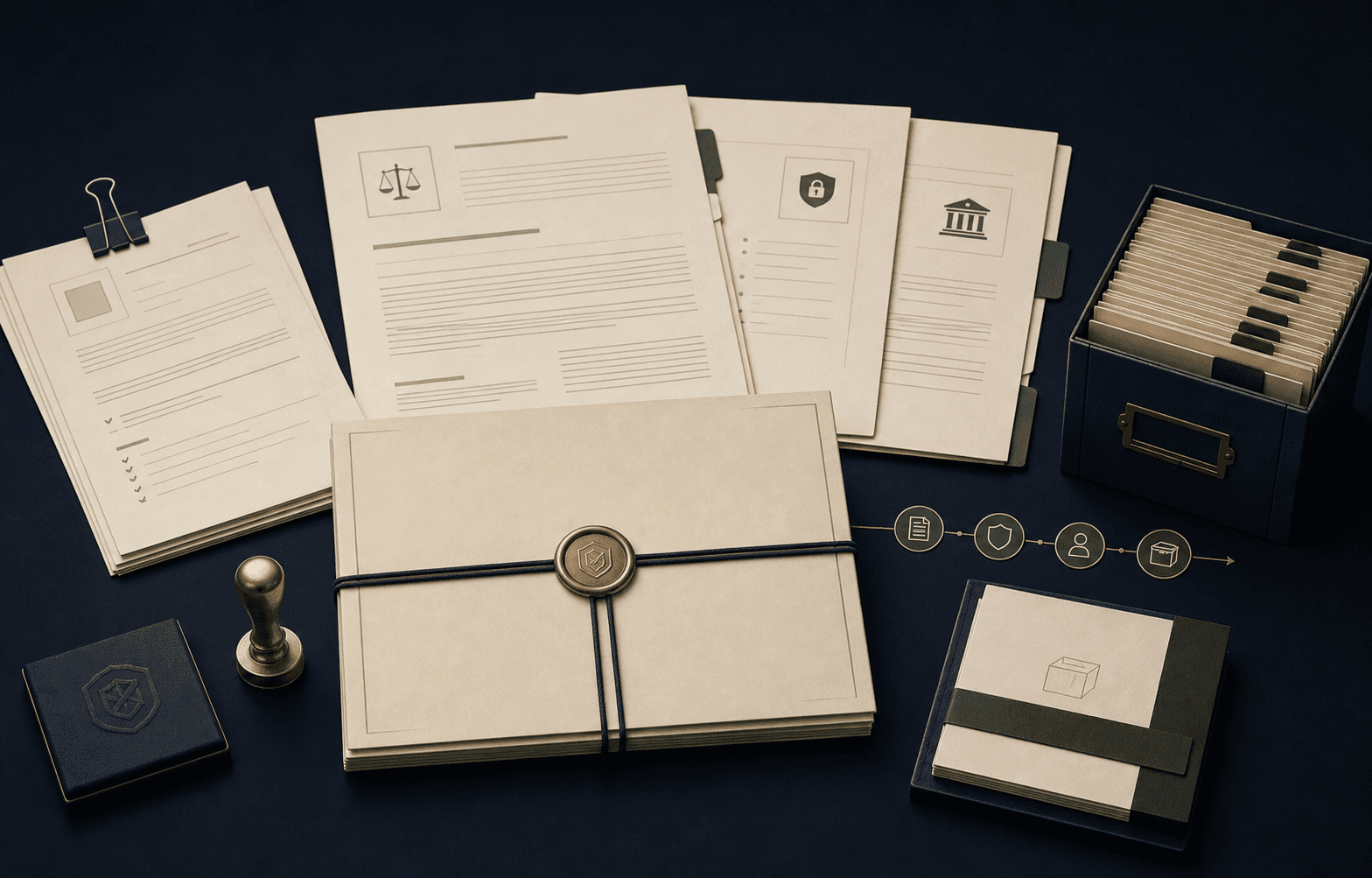 Filed policy documents and an evidence archive