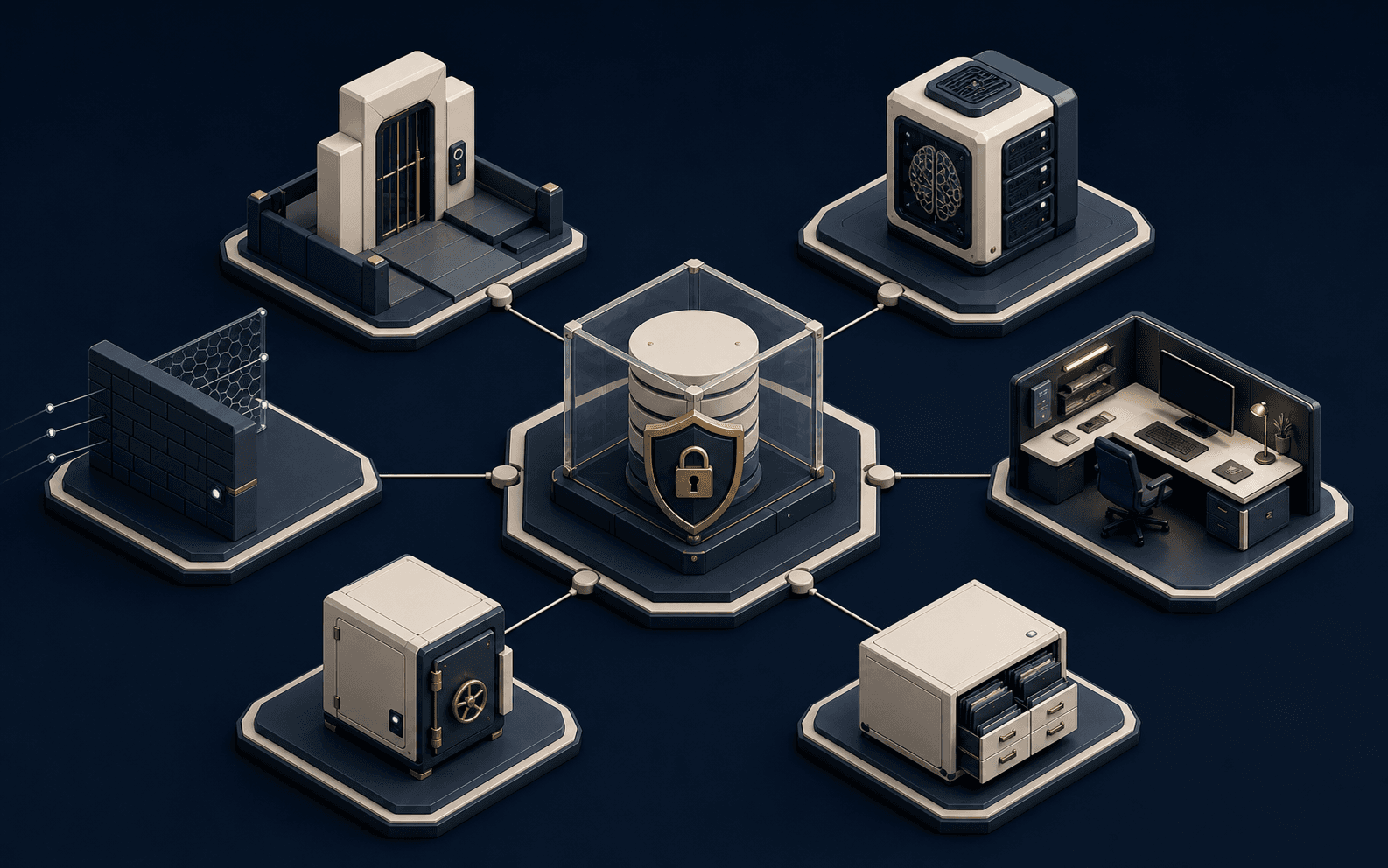 Illustration of a customer-controlled private deployment topology